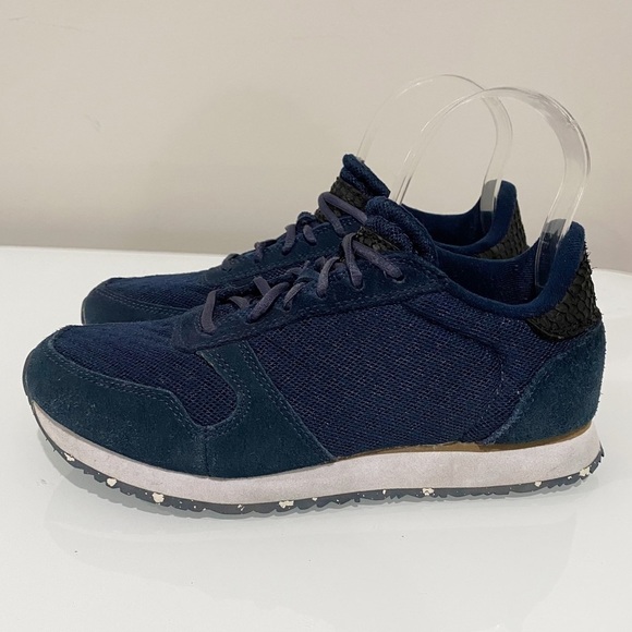 WODEN Women’s Ydun Suede Mesh II Sneaker Navy Blue Size 38 US 6.5 - Picture 2 of 13